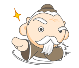 Hole grandfather smiling sticker #405726