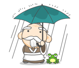 Hole grandfather smiling sticker #405727