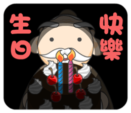 Hole grandfather smiling sticker #405728