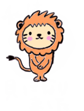 Cute lion sticker #408035