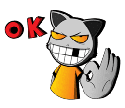 Cat devil sticker #409524