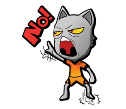 Cat devil sticker #409525