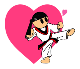 I love taekwondo sticker #410000