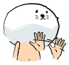 Human seal pup sticker #410823