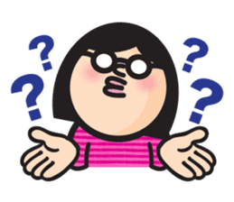 Woman of round shape sticker #412819