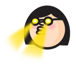 Woman of round shape sticker #412820