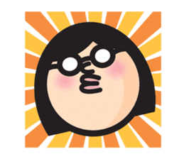 Woman of round shape sticker #412821