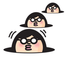 Woman of round shape sticker #412823