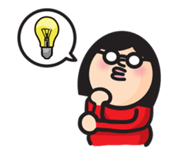 Woman of round shape sticker #412824