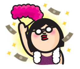 Woman of round shape sticker #412826