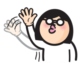 Woman of round shape sticker #412827