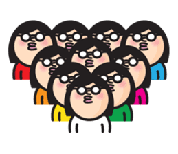 Woman of round shape sticker #412828