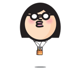 Woman of round shape sticker #412829