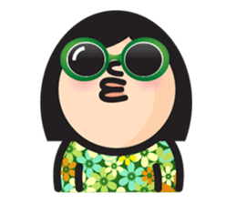 Woman of round shape sticker #412831