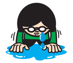 Woman of round shape sticker #412833