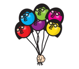 Woman of round shape sticker #412835