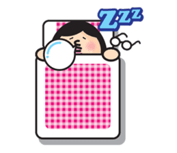 Woman of round shape sticker #412837