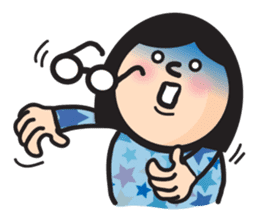 Woman of round shape sticker #412840