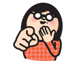 Woman of round shape sticker #412841