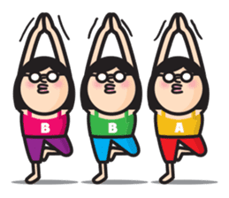 Woman of round shape sticker #412842