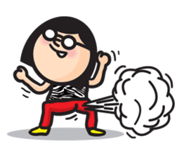 Woman of round shape sticker #412843