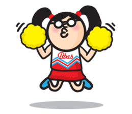 Woman of round shape sticker #412844