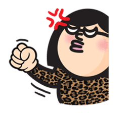 Woman of round shape sticker #412845