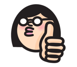 Woman of round shape sticker #412847