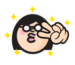 Woman of round shape sticker #412849