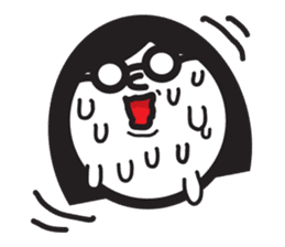 Woman of round shape sticker #412850