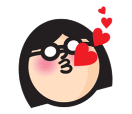 Woman of round shape sticker #412852