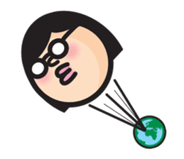 Woman of round shape sticker #412855