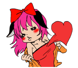 Wolf girl Nami and strongest partner. sticker #414691