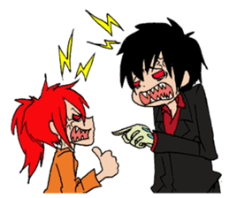 Wolf girl Nami and strongest partner. sticker #414693