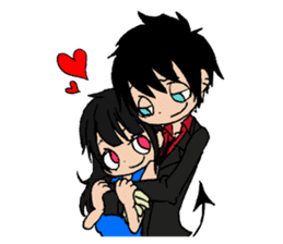 Wolf girl Nami and strongest partner. sticker #414706