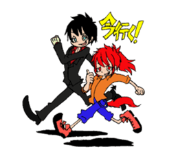 Wolf girl Nami and strongest partner. sticker #414709