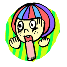 Colorful Girl sticker #417430