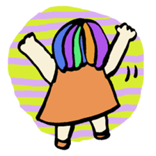 Colorful Girl sticker #417435