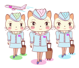 Nekokochan and two friends sticker #418901