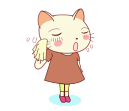 Nekokochan and two friends sticker #418907