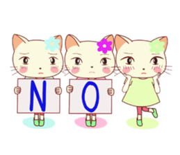 Nekokochan and two friends sticker #418923