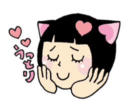 Daily life of the cat ear Tamako sticker #419889