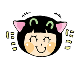 Daily life of the cat ear Tamako sticker #419906