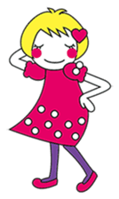 Fluffy heart sticker #420569