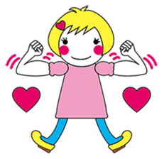 Fluffy heart sticker #420571