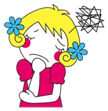 Fluffy heart sticker #420586