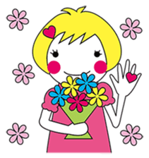 Fluffy heart sticker #420592