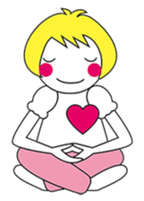 Fluffy heart sticker #420594