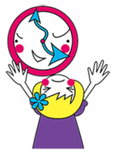 Fluffy heart sticker #420596