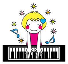 Fluffy heart sticker #420602